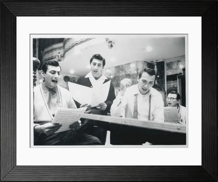 Framed Print : Ames Brothers During Recording Session