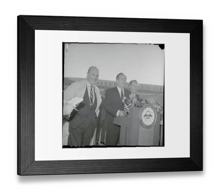 Framed Print : Hubert Humphrey Speaking Framed Print : Hubert Humphrey Speaking