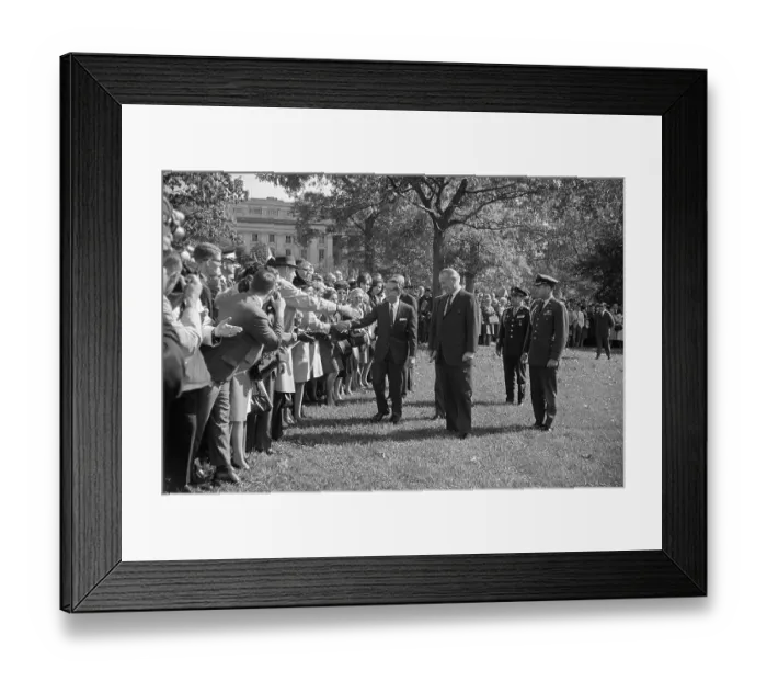 Framed Print : Lyndon Johnson and Gustavo Diaz Ordaz Greeting Well-Wishers Framed Print : Lyndon Johnson and Gustavo Diaz Ordaz Greeting Well-Wishers