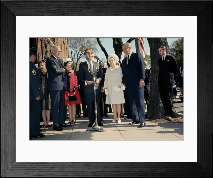Framed Print : Lyndon Johnson And Gustavo Diaz Ordaz