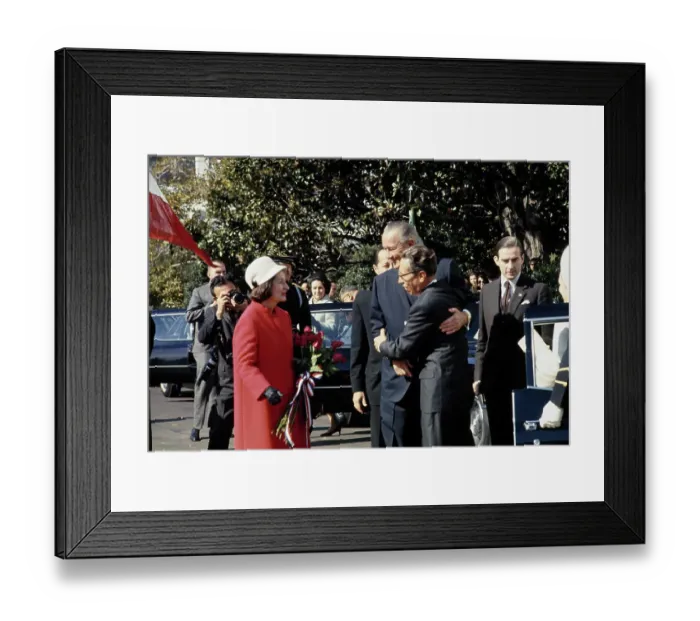 Framed Print : Lyndon Johnson And Gustavo Diaz Ordaz