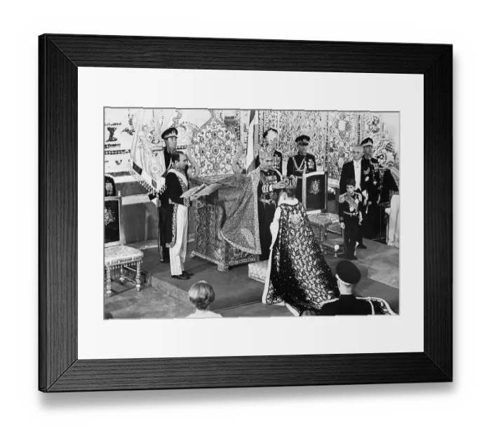 Framed Print : Shah Mohammed Reza Palevi Coronation Framed Print : Shah Mohammed Reza Palevi Coronation