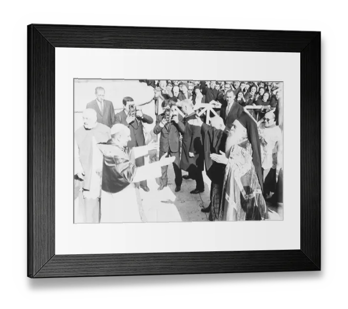 Framed Print : Catholic And Orthodox Leaders Embrace