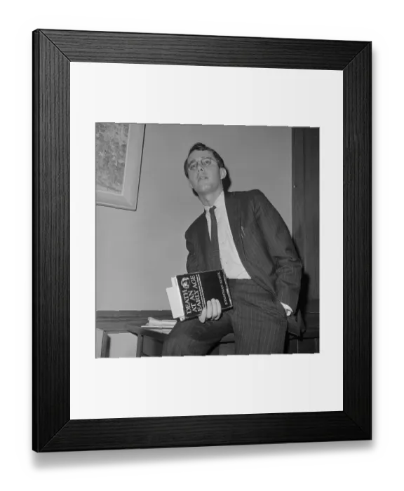 Framed Print : Jonathan Kozol Holding Book He Wrote Framed Print : Jonathan Kozol Holding Book He Wrote