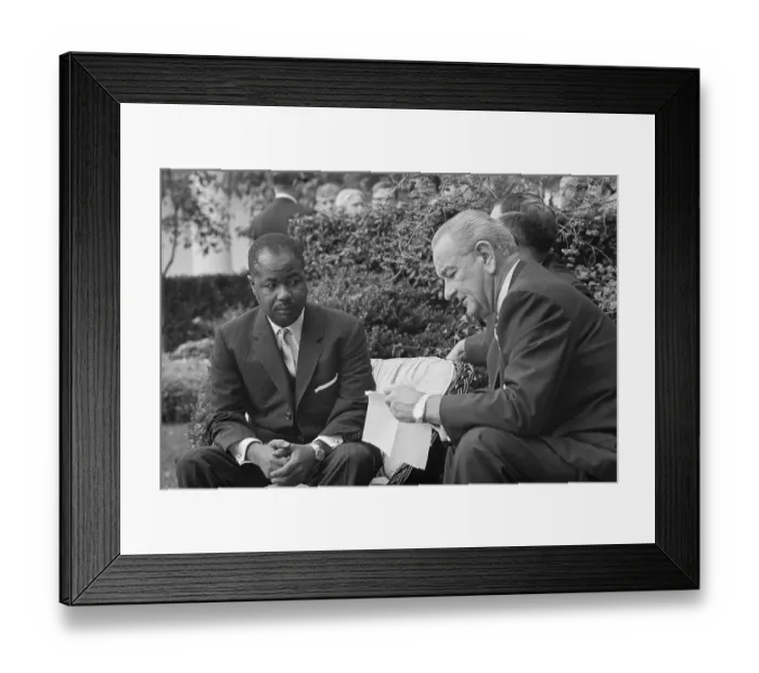 Framed Print : Lyndon Johnson and Ahmadou Ahidjo Framed Print : Lyndon Johnson and Ahmadou Ahidjo