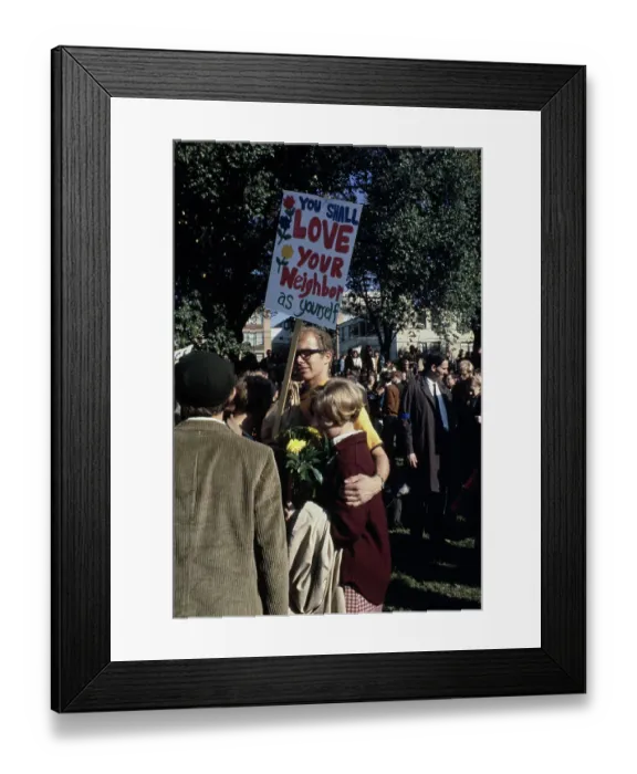 Framed Print : Peace Protest In Washington Framed Print : Peace Protest In Washington