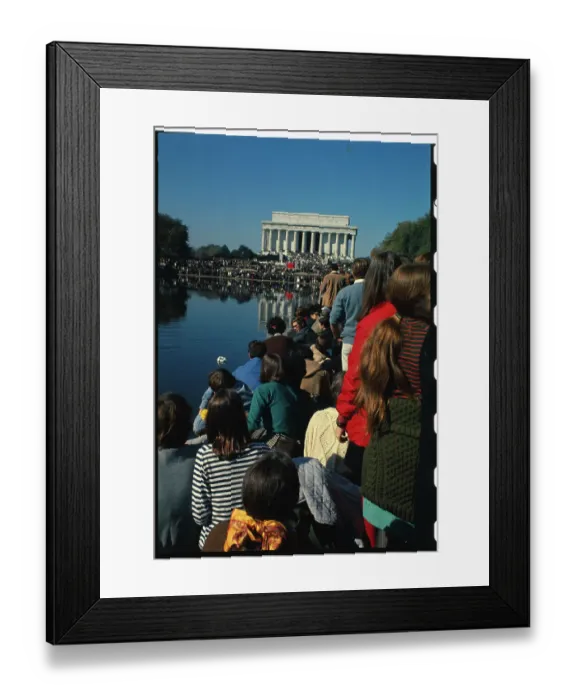 Framed Print : Demonstrators Gathering at the Lincoln Memorial Framed Print : Demonstrators Gathering at the Lincoln Memorial