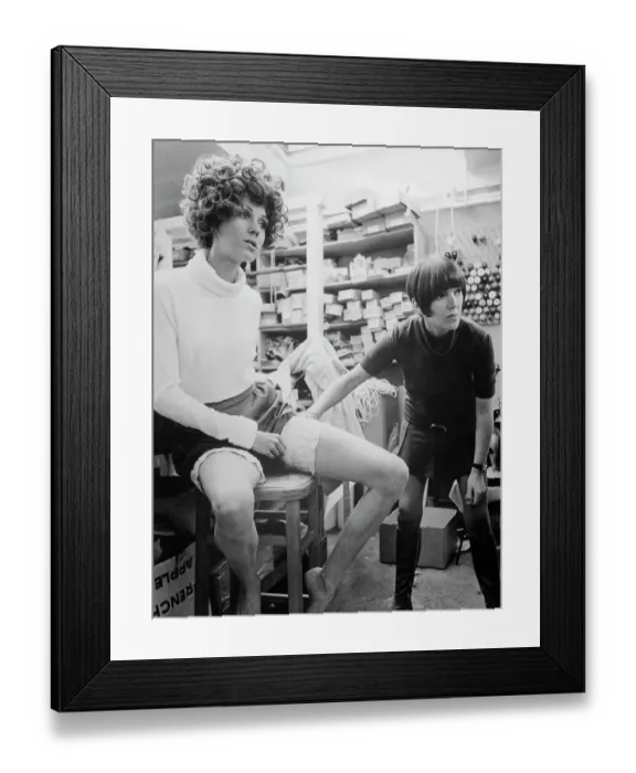 Framed Print : Mary Quant Fitting a Model Framed Print : Mary Quant Fitting a Model