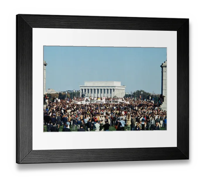 Framed Print : Demonstrators Gathering at the Lincoln Memorial Framed Print : Demonstrators Gathering at the Lincoln Memorial