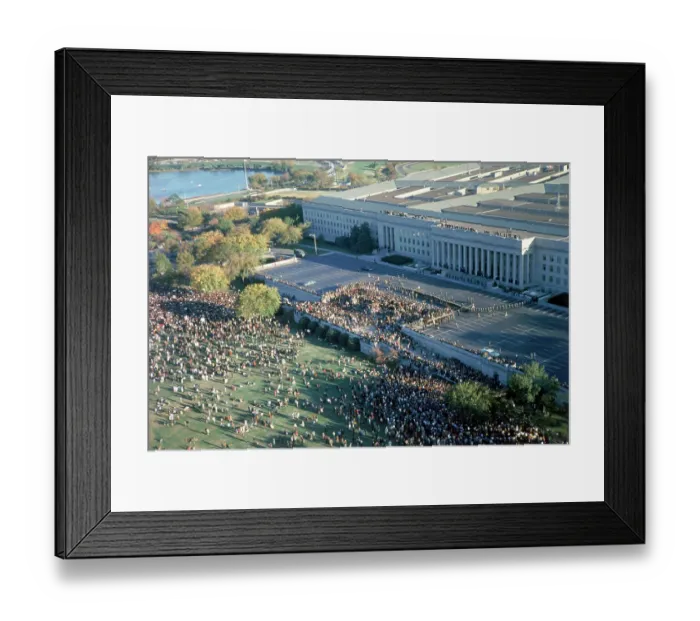 Framed Print : Aerial View of Vietnam War Demonstration Framed Print : Aerial View of Vietnam War Demonstration