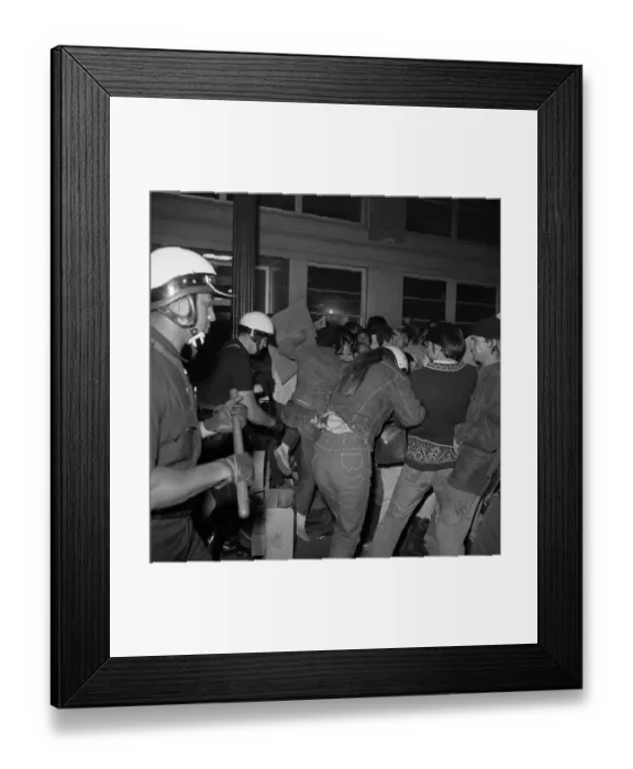 Framed Print : Protests at the Oakland Induction Center