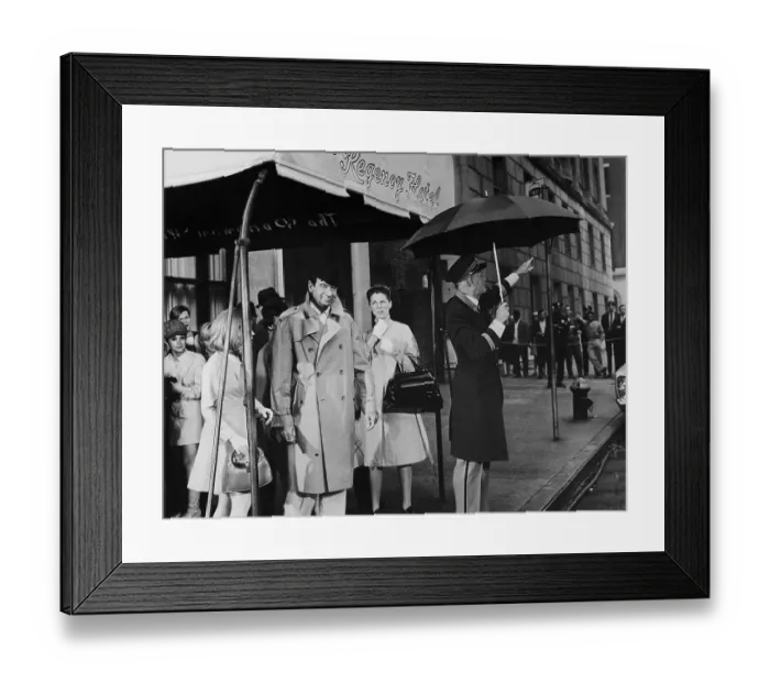 Framed Print : Walter Matthau and Anne Jackson During Movie Shoot Framed Print : Walter Matthau and Anne Jackson During Movie Shoot