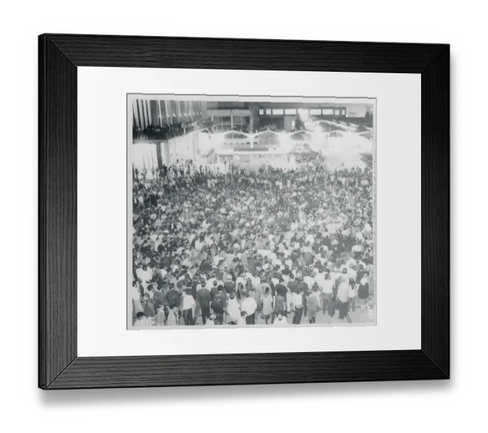 Framed Print : University of California Students Holding Mass Meeting Framed Print : University of California Students Holding Mass Meeting