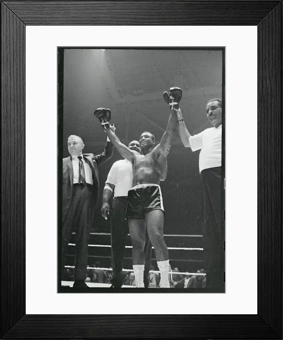 Framed Print : Joe Frazier Raising His Arms Framed Print : Joe Frazier Raising His Arms