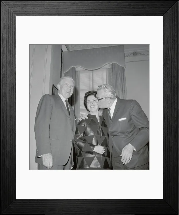 Framed Print : Shirley Temple Receiving a Kiss Framed Print : Shirley Temple Receiving a Kiss