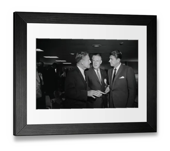 Framed Print : Ronald Reagan Speaking with Colleagues Framed Print : Ronald Reagan Speaking with Colleagues
