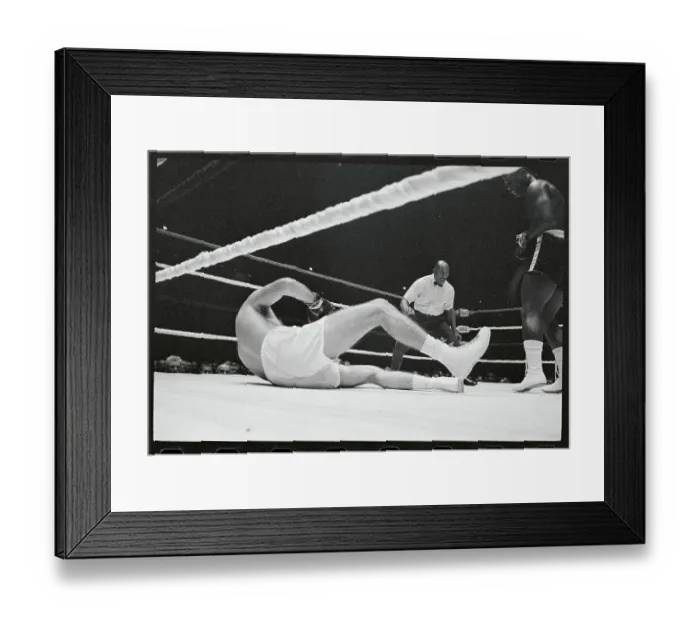 Framed Print : Tony Doyle Falling During Bout with Joe Frazier Framed Print : Tony Doyle Falling During Bout with Joe Frazier