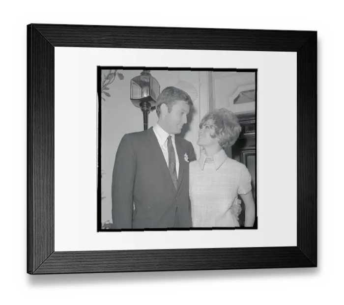 Framed Print : Jill St John and Jack Jones Gazing at Each Other