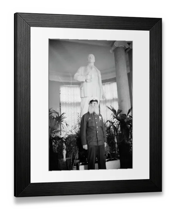 Framed Print : Sergeyevich Vinogradsky Posing in Front of a Statue of Lenin Framed Print : Sergeyevich Vinogradsky Posing in Front of a Statue of Lenin