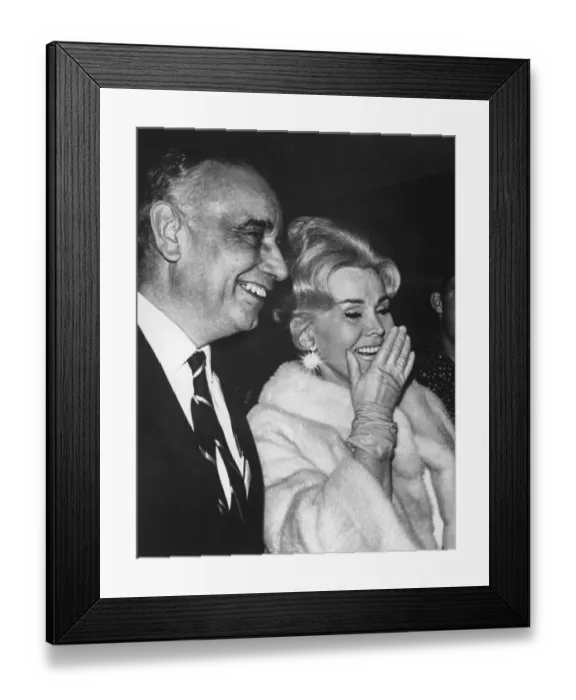 Framed Print : Zsa Zsa Gabor Sharing Laugh with Lawyer Framed Print : Zsa Zsa Gabor Sharing Laugh with Lawyer