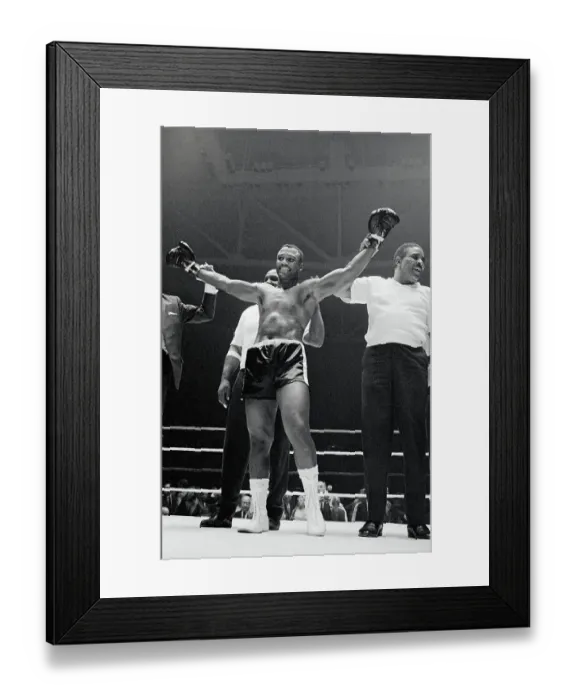 Framed Print : Joe Frazier After Winning Bout Framed Print : Joe Frazier After Winning Bout