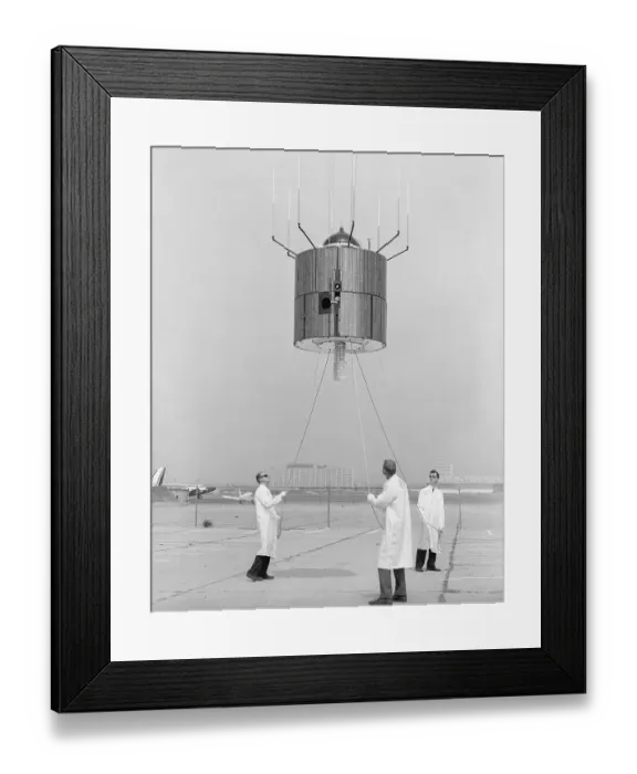 Framed Print : Engineers Rotating ATS Flight Model Framed Print : Engineers Rotating ATS Flight Model