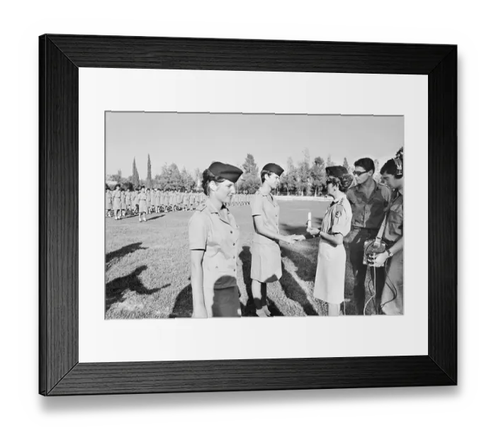 Framed Print : Colonel Distributing Merit Medals