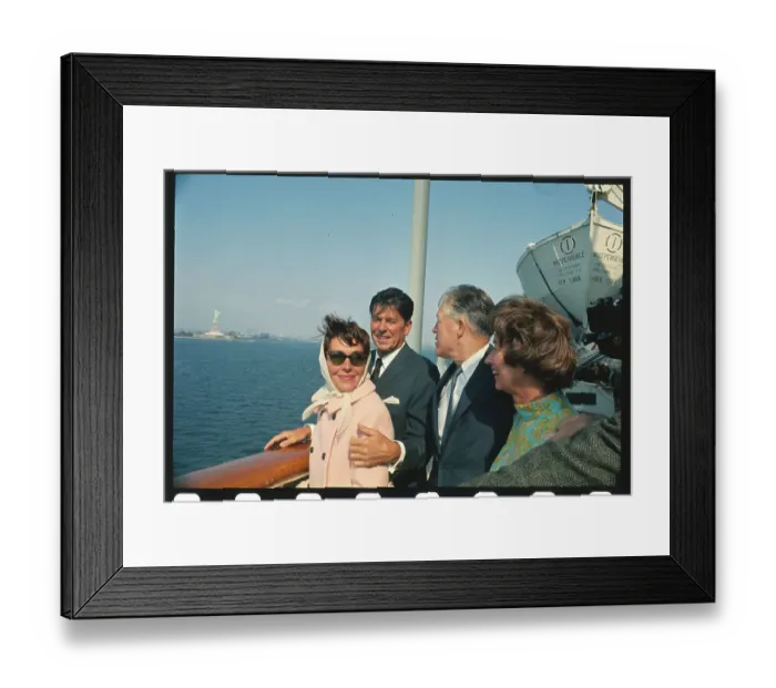 Framed Print : Ronald and Nancy Reagan Standing on a Ship's Deck Framed Print : Ronald and Nancy Reagan Standing on a Ship's Deck