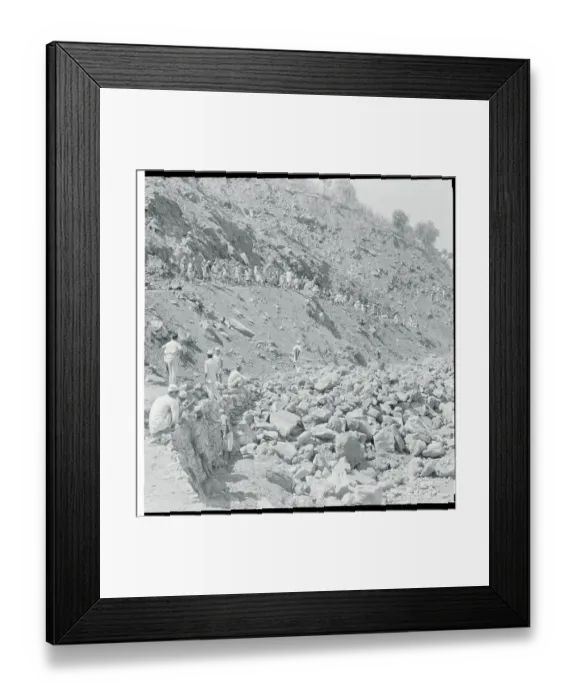 Framed Print : Workmen Clearing a Road Framed Print : Workmen Clearing a Road