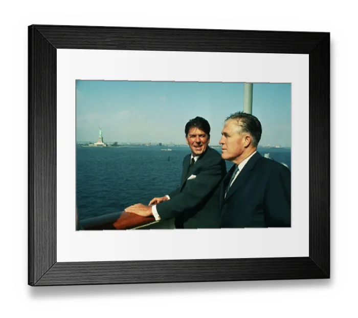 Framed Print : Portrait of Ronald Reagan and George Romney Framed Print : Portrait of Ronald Reagan and George Romney