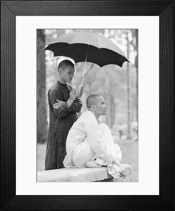 Framed Print : Thich Tri Quang and Follower Framed Print : Thich Tri Quang and Follower