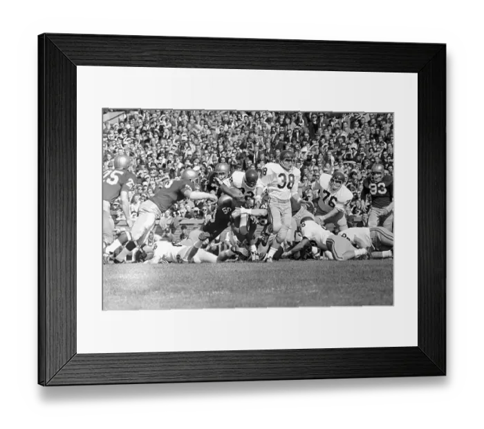 Framed Print : O.J. Simpson Goes Through Notre Dame Line Framed Print : O.J. Simpson Goes Through Notre Dame Line
