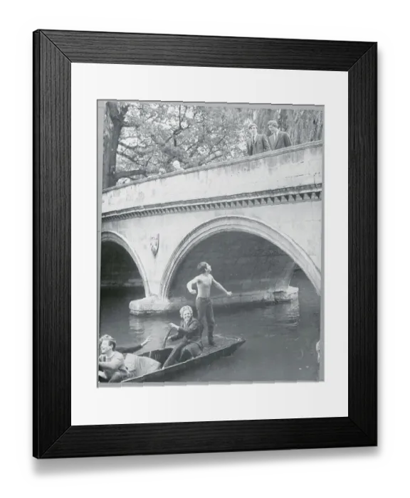 Framed Print : Prince Charles and Colleagues on a Bridge Framed Print : Prince Charles and Colleagues on a Bridge