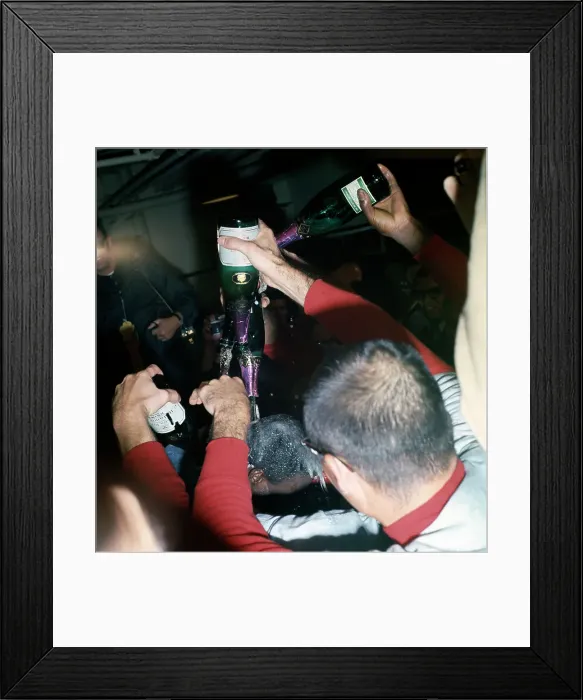 Framed Print : Lou Brock's Champagne Celebration Framed Print : Lou Brock's Champagne Celebration