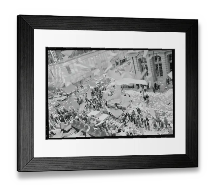 Framed Print : Top View of a World Series Celebration Framed Print : Top View of a World Series Celebration