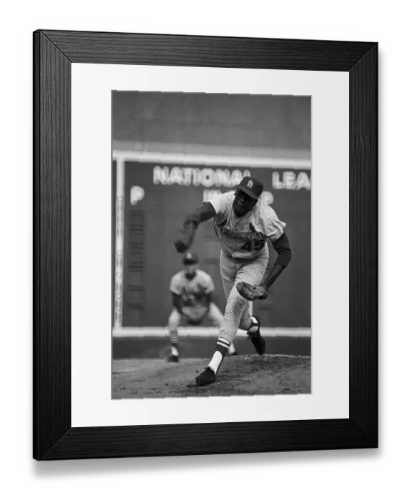 Framed Print : Bob Gibson Pitching to Red Sox Player Framed Print : Bob Gibson Pitching to Red Sox Player