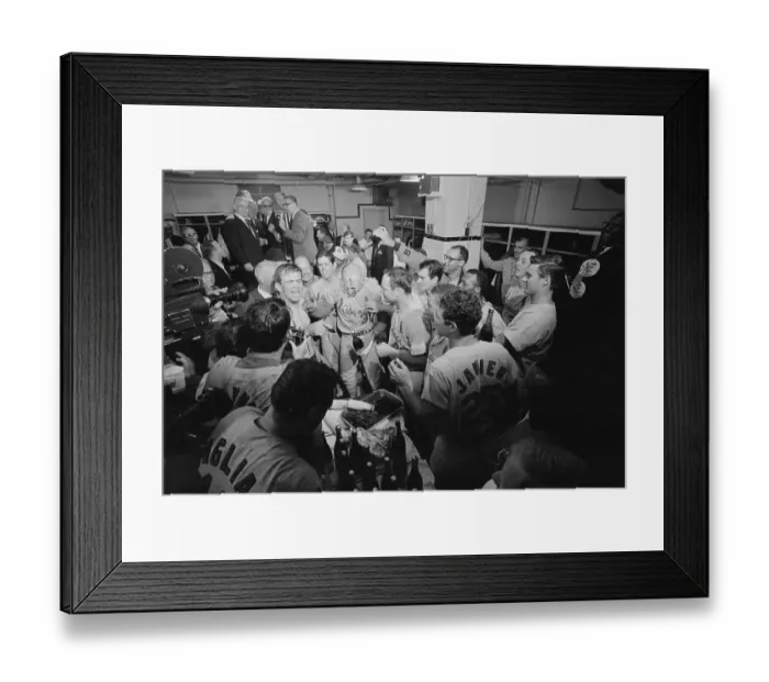 Framed Print : Teammate Pouring Champagne on Orlando Cepeda Framed Print : Teammate Pouring Champagne on Orlando Cepeda