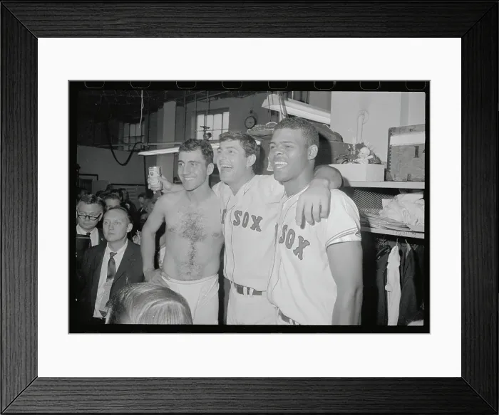 Framed Print : Carl Yastrzemski Posing with Teammates Framed Print : Carl Yastrzemski Posing with Teammates
