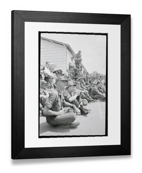 Framed Print : Soldiers Watching a Performance