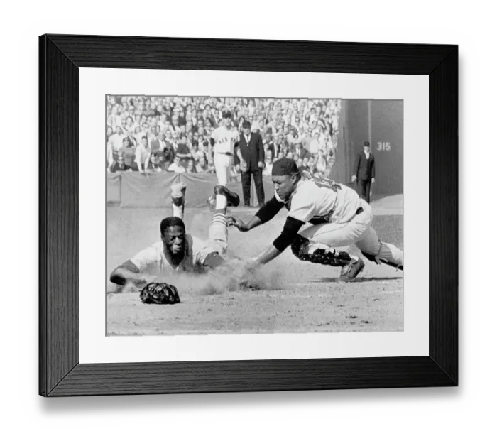 Framed Print : Lou Brock Sliding to Home Plate Framed Print : Lou Brock Sliding to Home Plate