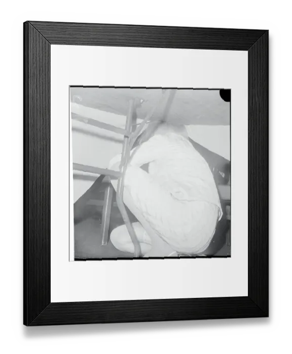 Framed Print : Marlene Dietrich Ducking Under a Table Framed Print : Marlene Dietrich Ducking Under a Table