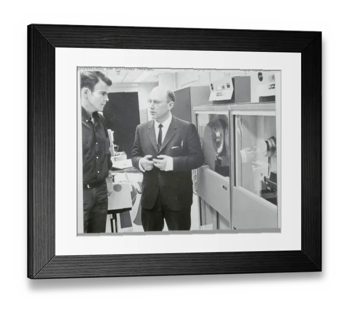 Framed Print : Computer Operators at Computer Center Framed Print : Computer Operators at Computer Center