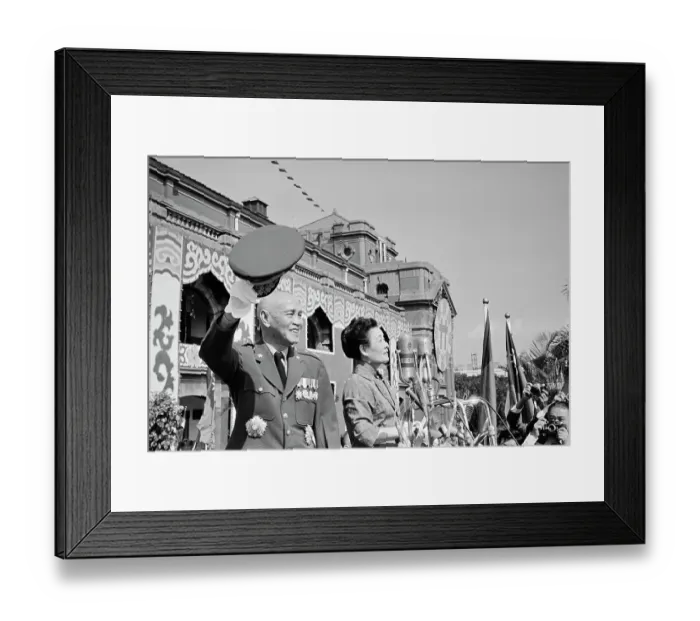 Framed Print : Chiang Kai-Shek Waving His Hat Framed Print : Chiang Kai-Shek Waving His Hat