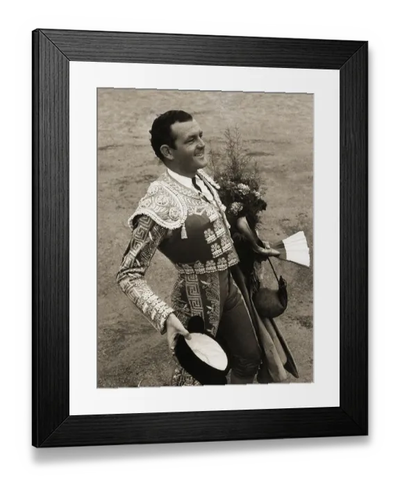 Framed Print : Bullfighter John Fulton Collects Gifts Framed Print : Bullfighter John Fulton Collects Gifts