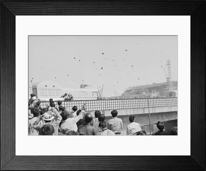 Framed Print : Protesters Throwing Bricks Framed Print : Protesters Throwing Bricks