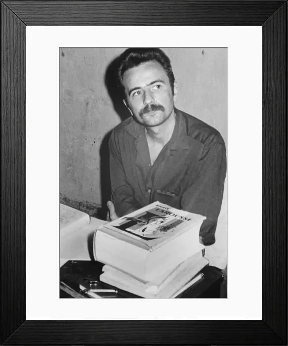 Framed Print : Regis Debray Sitting in his Jail Cell Framed Print : Regis Debray Sitting in his Jail Cell