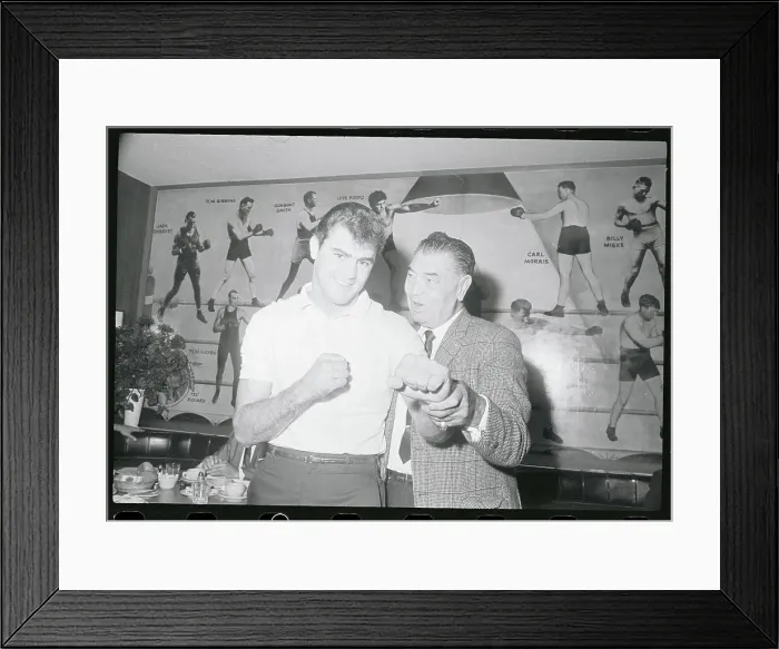 Framed Print : Jack Dempsey Speaking with Tony Doyle Framed Print : Jack Dempsey Speaking with Tony Doyle