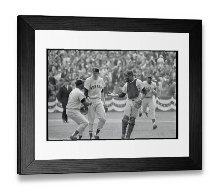 Framed Print : Teammates Congratulates Jim Lonborg Framed Print : Teammates Congratulates Jim Lonborg