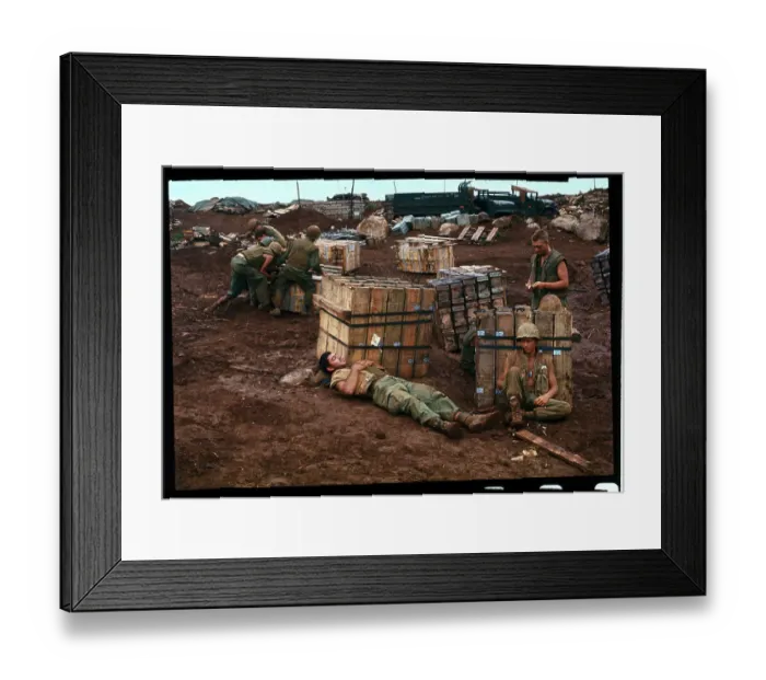 Framed Print : View of US Soldiers at Con Thien Base Framed Print : View of US Soldiers at Con Thien Base