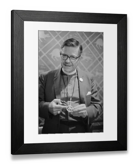 Framed Print : James A. Pike Pointing to His Peace Necklace Framed Print : James A. Pike Pointing to His Peace Necklace
